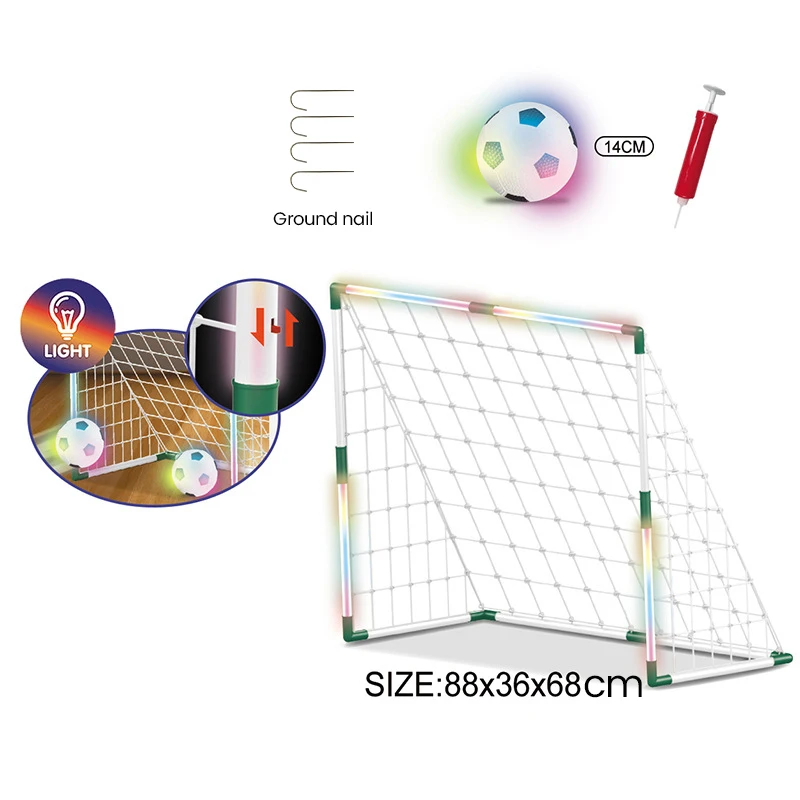 Indoor Mini Football Soccer Ball Goal Post Frame Net Set Pump Kids Sport Outdoor Home Game Toy Inflatable Child Christmas Gift