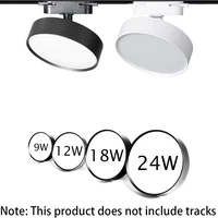 LED Track light 9w 12W 18W 24W aluminum Ceiling Rail Track lighting Spot on Rail Spotlights Home living room business AC95-220V 1