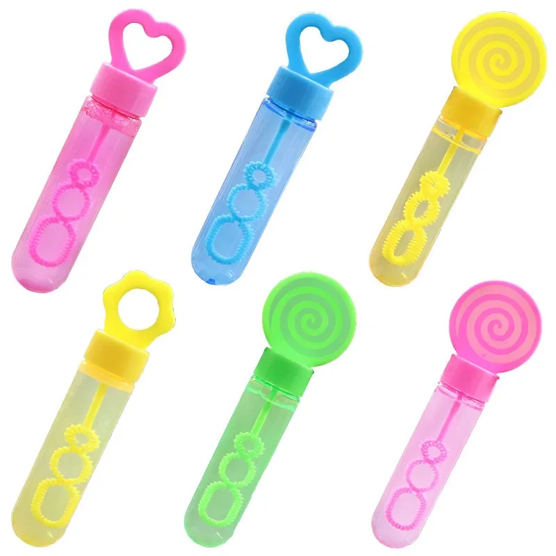 20pcs Kids Heart Lollipop Mini Bubble Wand Party Favor Toy Bath Time Gifts Girls Birthday-Not Included Water