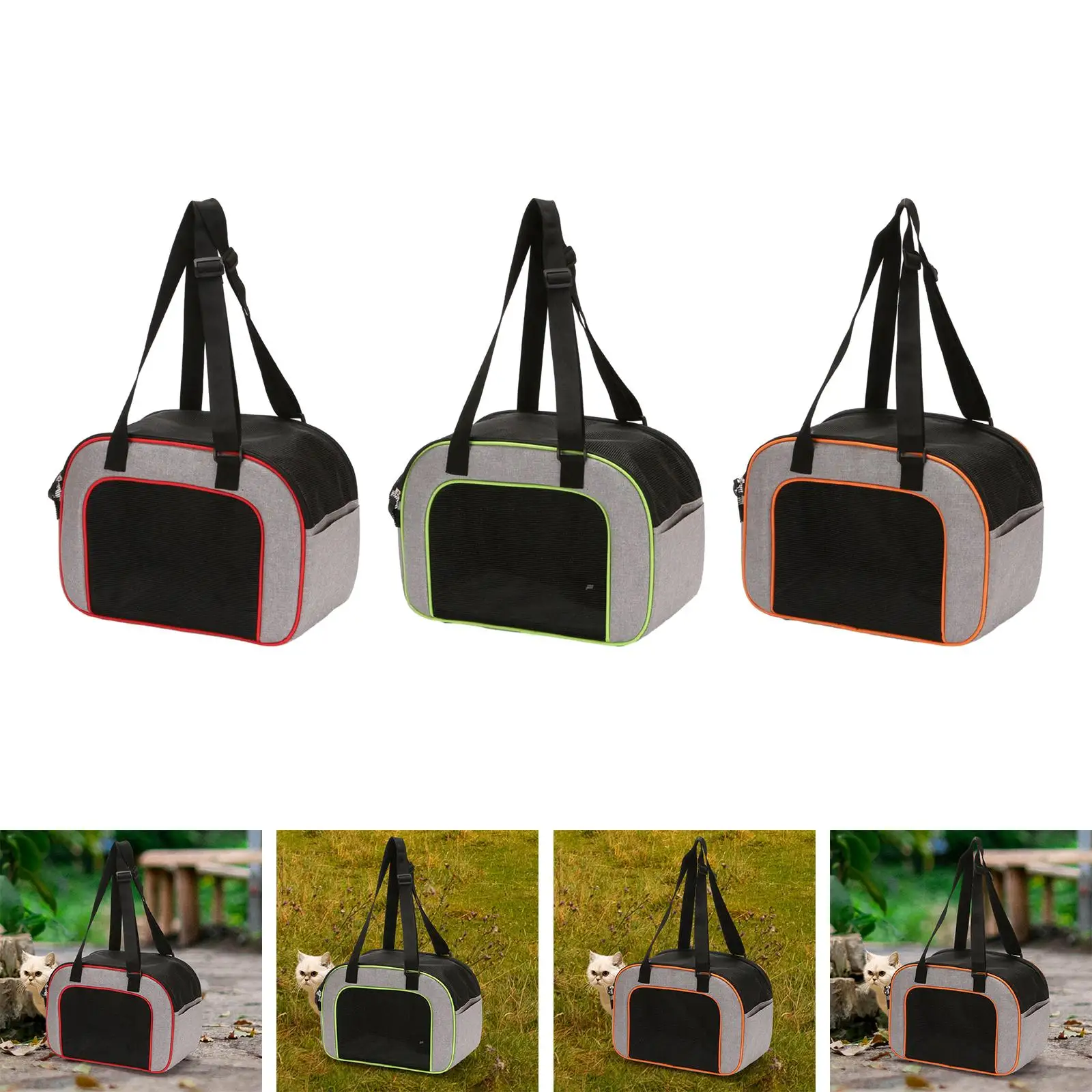 Cat Travel Carrier Pet Carrier Shoulder Bag for Kitty Small Dogs 