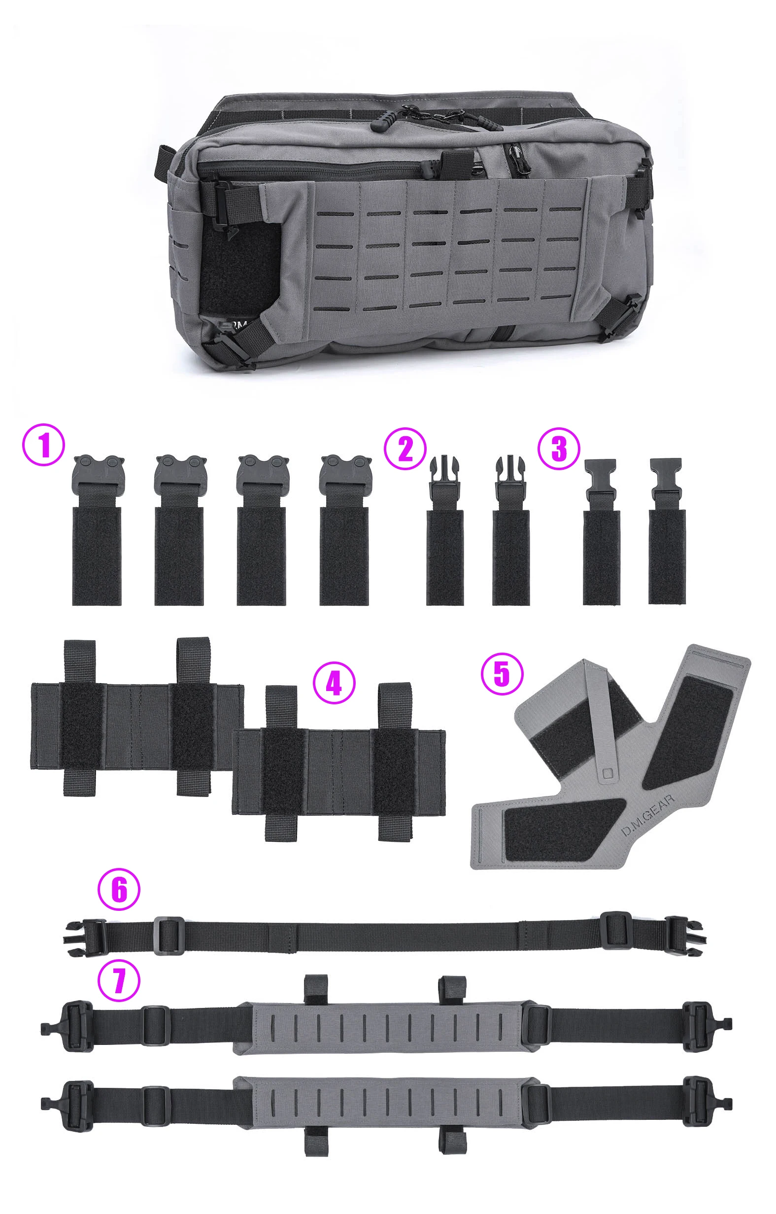 Dmgear-男性用タクティカルバックパックチェストバッグ