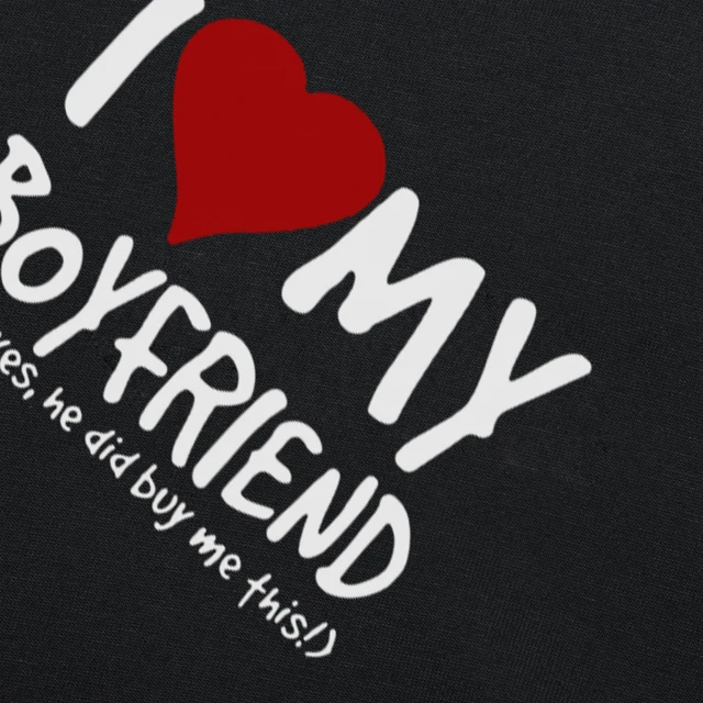 T-shirt manches courtes homme, streetwear, humoristique, graphique, I Love  My Boyfriend, I Coussins My Boyfriend, cadeau d'anniversaire - AliExpress
