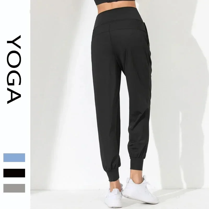 Yoga Pants New Relaxed Slim Quick Dried Pleated Running Fitness Capris