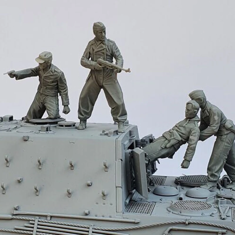Figurine Soldat Mitrailleur En Résine 1/35 à Monter Et Peindre - Kit Maquette Non Assemblé