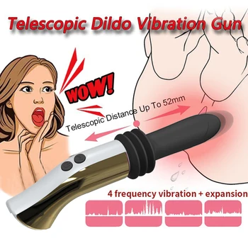 Automatic Telescopic G spot Vibrator Sex Toys G-Spot Pussy Pump Thrusting Dildo for Women Penis Pumping Gun Sex Machine 2