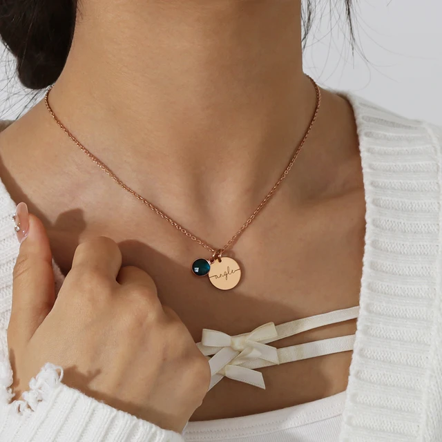 Collier de pierre de naissance personnalisé pour femmes, meilleurs bijoux de noël personnalisés pour mère, cadeau, nom personnalisé pour maman