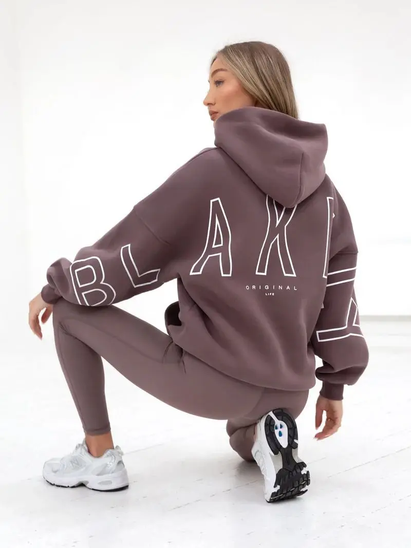 Hip-hop Harajuku High Street Trendy Brand Letter Print Oversized Hoodie Men Y2K 2025 Retro Gothic Punk Casual Sweatshirt Women
