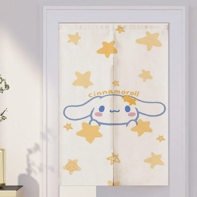 

70*100CM Kawaii Sanrios Door Curtain Cinnamoroll Cartoon Home Children's Room Punch-Free Bedroom Partition Curtain for kids Gift