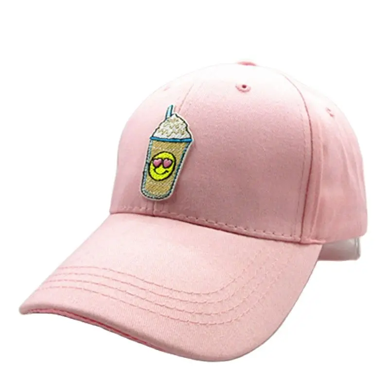 

2021 Cartoon Milk Embroidery Cotton Baseball Cap Hip-hop Adjustable Snapback Hats for Men and Women 117
