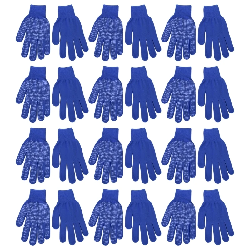12 Pair Dotted Nylon Work Gloves Single Sided Dotted Working Gloves with Grip G99D 4