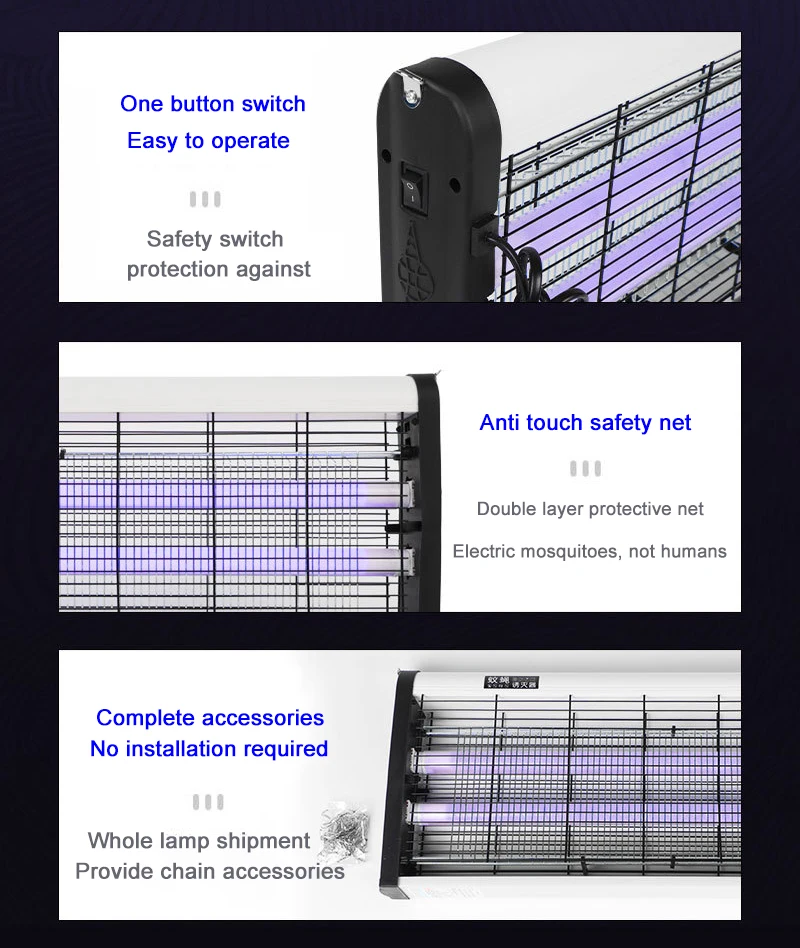 Description Picture 4 of itemSilent Portable Mosquito Lamp Commercial Hotel Wall Mounted Mosquito Trap Lamp Bedroom Garden Mosquito Trap Restaurant Farm Bake