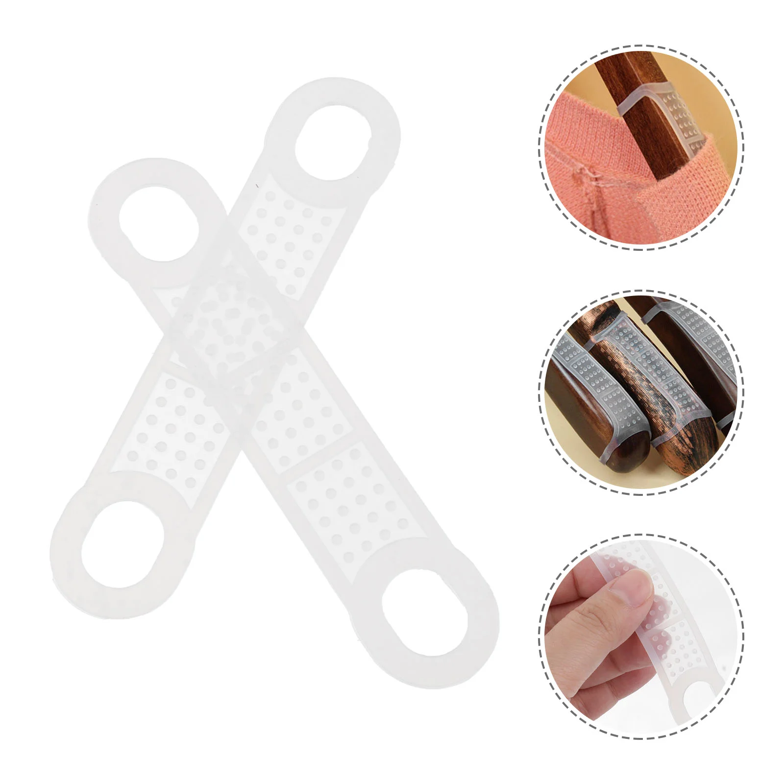 

Silicone Hanger Strips Closet Accessories Antiskid Grip Non-slip Clothes Hangers