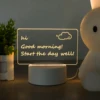 LED Desk Lamp With Message Board Bedroom Decoration Night Light DIY Hand Written Panel USB Table Lamps 5