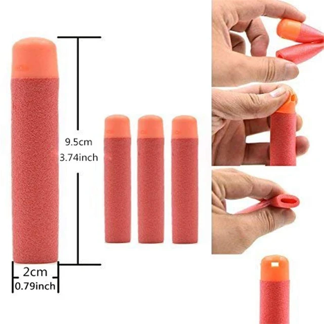 30Pcs Mega Para Nerf 9,5cm Balas De Atirador Vermelho De Espuma Dardos De  Refil De Grande Furo Cabeça N-Strike Série