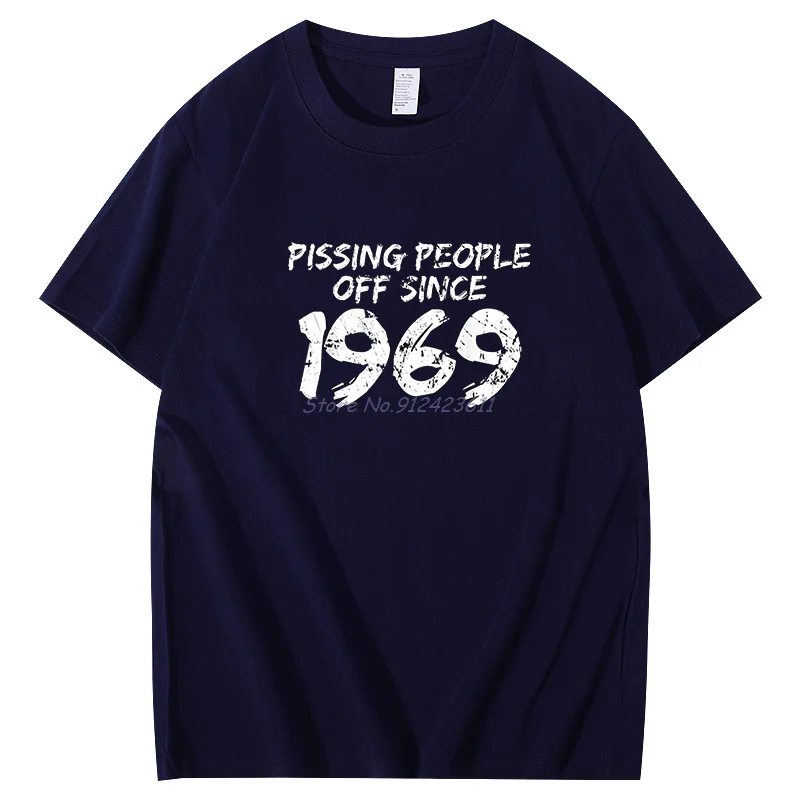 

Summer funny t shirts Born In 1969 Gag Gift Pissing People Retro Harajuku graphic t shirts short sleeve t-shirt Men's clothing