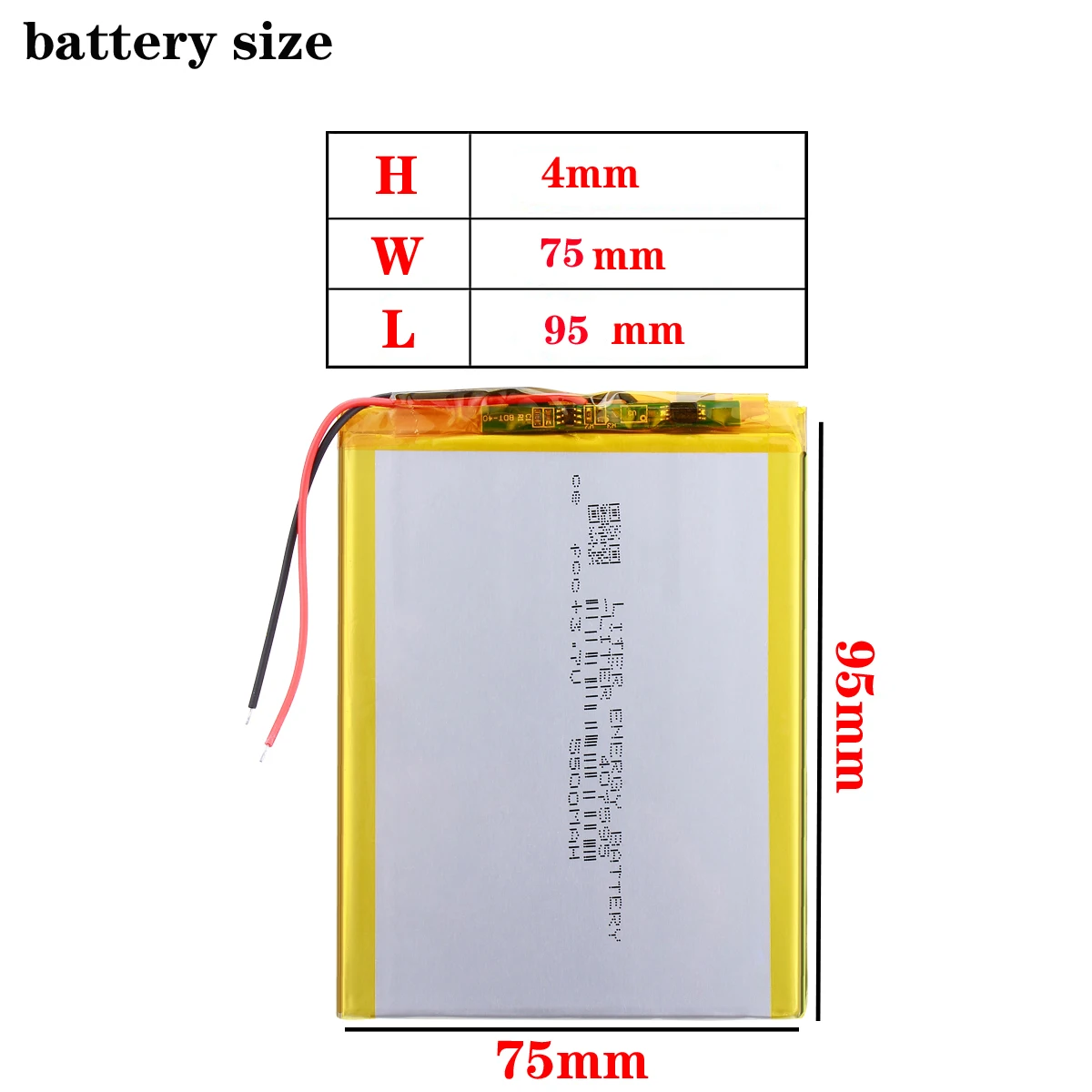 polymer lithium battery 7,8,9 inch tablet PC ICOO 3.7V lithiumion 'With High Quality 407595 5500MAH tablet battery