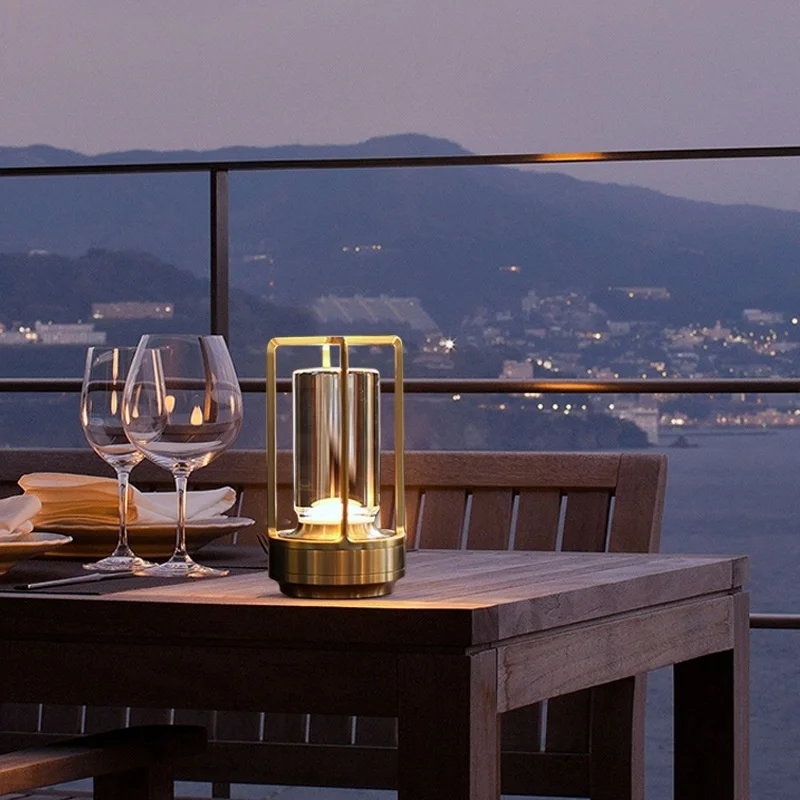 Nordic Industrial Style LED Cordless Table Light Restaurant Outdoor Camping Atmosphere Light Creative Touch Night Light 6