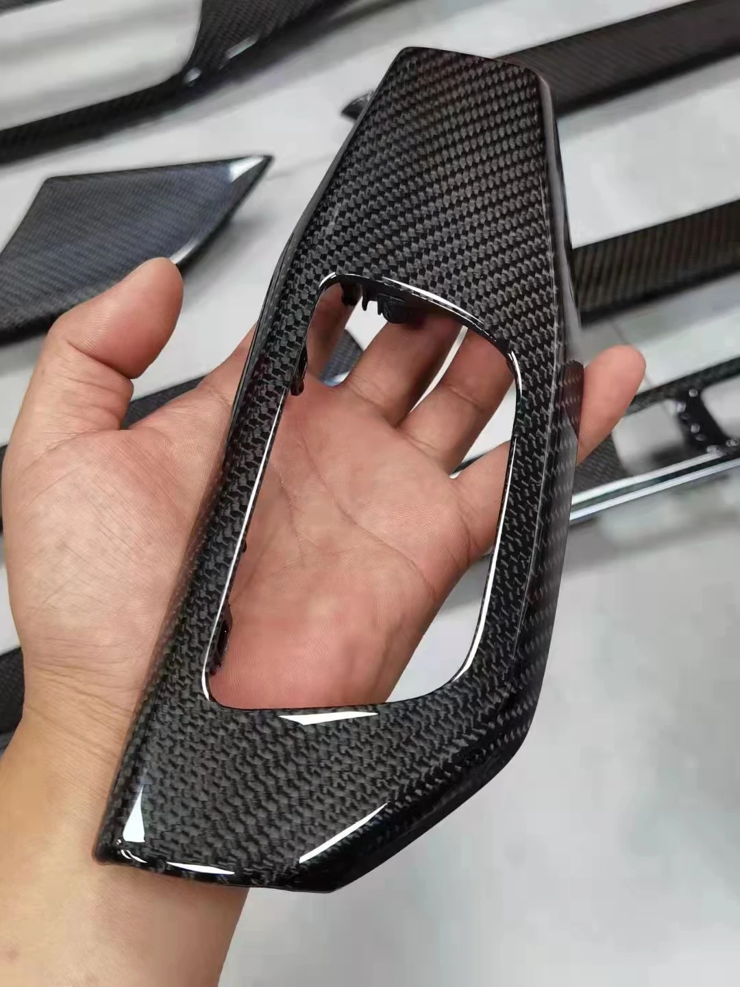 7 Pièces D'intérieur De Style Sport En Fiber De Carbone Véritable, Pour Audi B9 PA A4 A5 S4 S5 2017 – 2023, Bandes De Panneaux Décoratifs Intérieurs