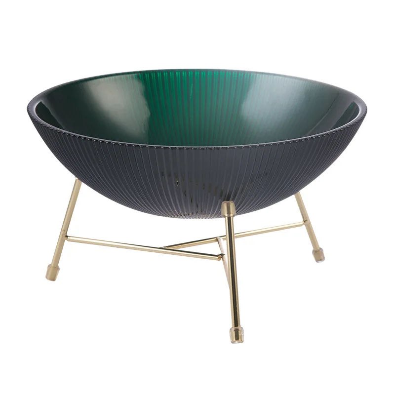 

Free shipping New home large-capacity high-end luxury light luxury living room coffee table metal bracket dessert fruit plate