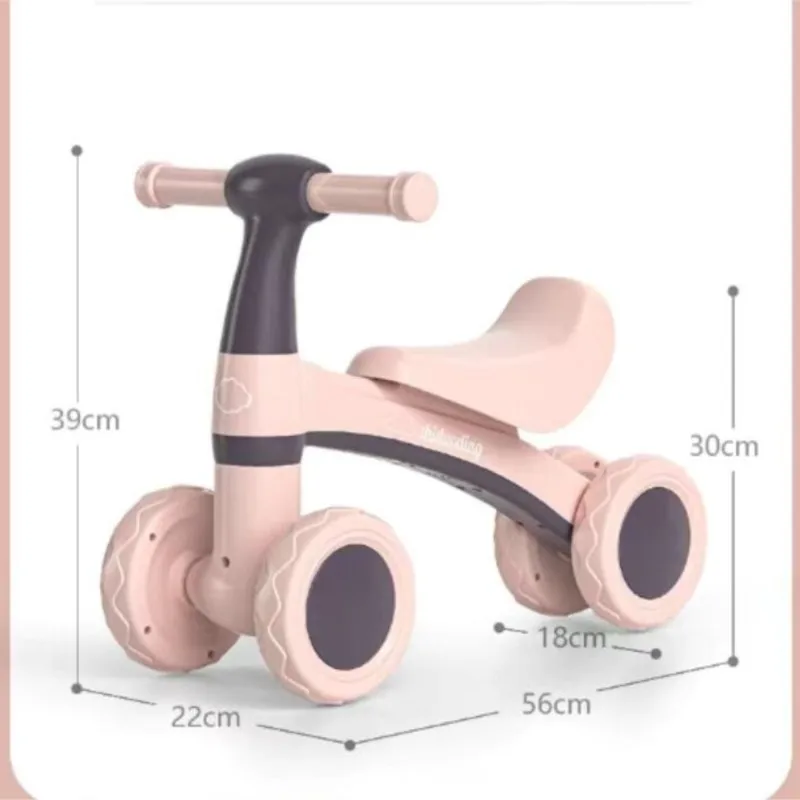 Cooya New Children's Balance Car Pedalless 1-3 Year Old Baby Scooter Children's Scooter Baby Walking Yo-yo Car Four Wheels