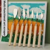 7Pcs Set Stainless Steel Oil Painting Knives, Artist Crafts Spatula, Palette Knife, Mixing Knife, Scraper Art Tools 6