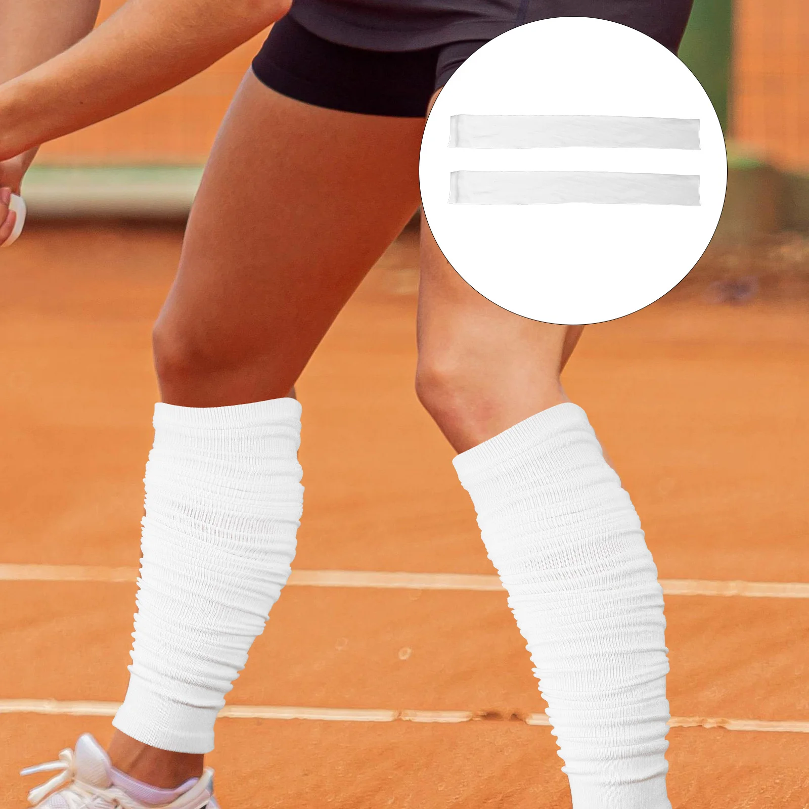

Rugby Socks Breathable Calf Football Leg Sleeves White Shin Youth Men and Women