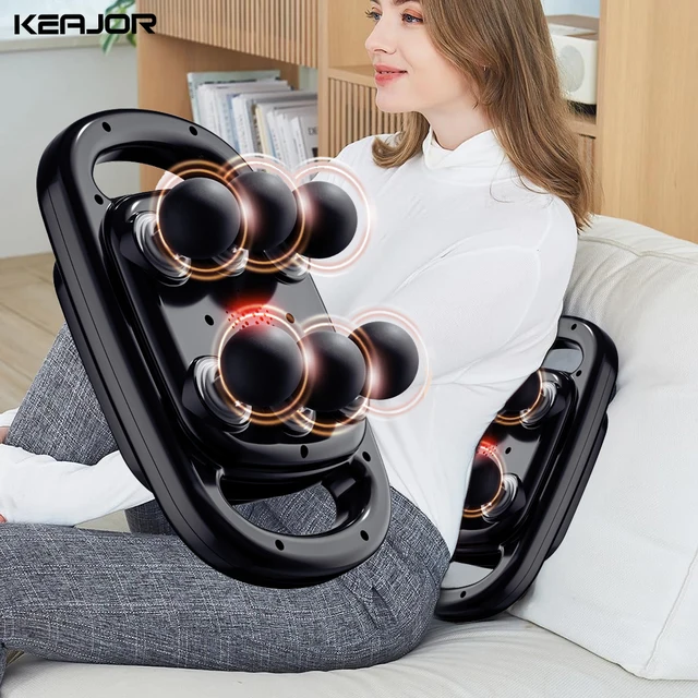 Fascia Gun Six-head Muscle Massager High Frequency Back Leg Body Shoulder Waist Massager Professional Muscle Fascia Massage Gun