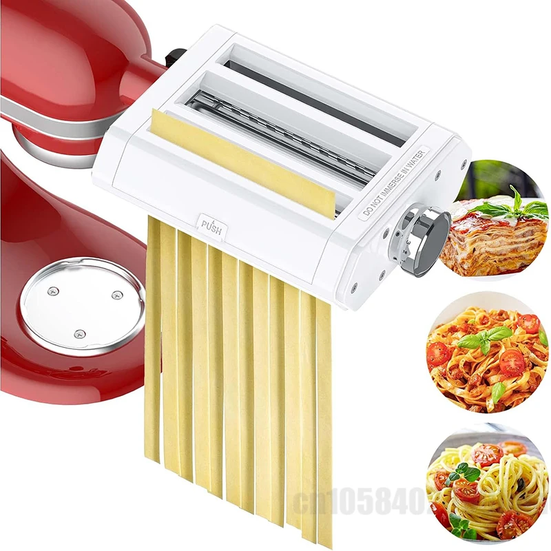 Pasta Maker Noodle Per Kitchenaid Stand Mixer Kitchen Aid 3 In1 Set Pasta Foglio Rullo Spaghetti Cutter Fettuccine Cutter Tools