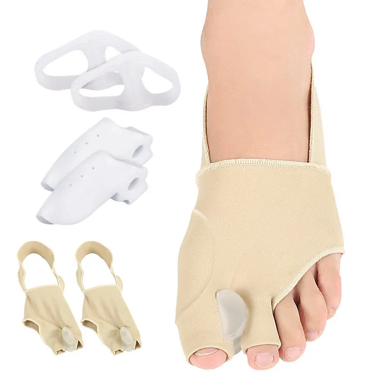 

Toe Separator Hallux Valgus Bunion Corrector Big Foot Bone Overlap Straigshener Double Ring Soft Anti-Abrasion Foot Care Set