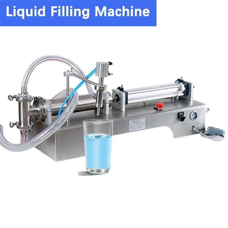 

5-5000ml Piston Filler Water Liquid Filling Machine Pneumatic Juice Oil Semi Automatic Ejuice Eliquid Sauce Device