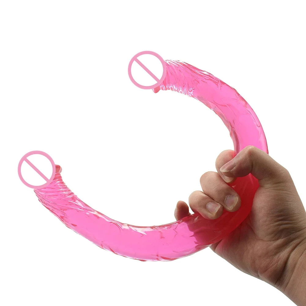 Sex Toys Big Double Head Dildo Long Jelly Realistic For Women