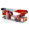 1/14 Metal Chassis 4X2 RC Fire Truck Electric Lift Ladder Car ST8 Radio 2Speed Sound Light Painted Finished Vehicle Toy for Boys 5