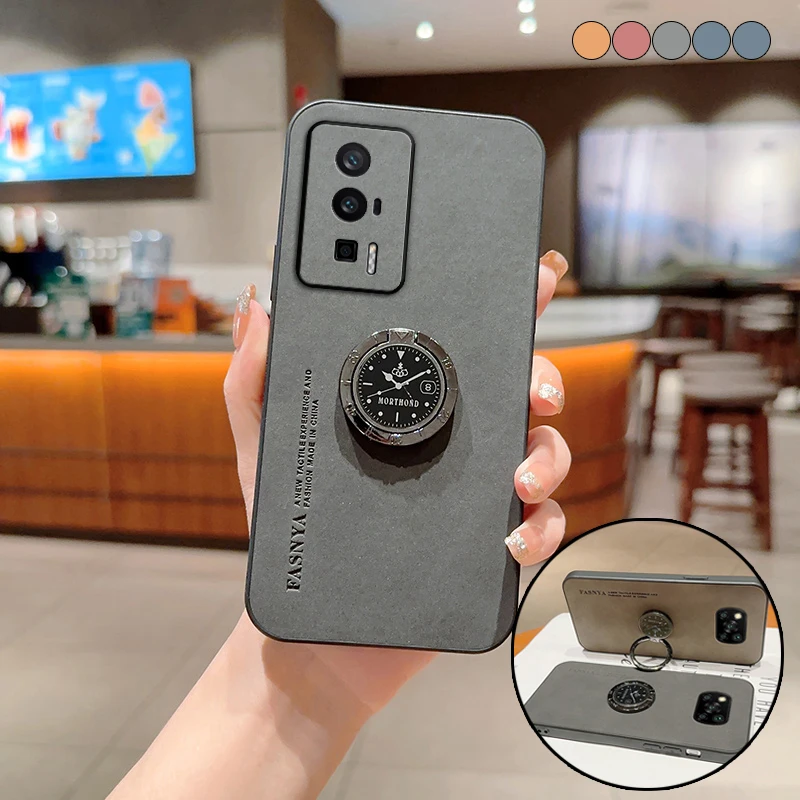 K 40 60 Leather Ring Holder Case For Xiaomi K30 K50 K60 K40 Pro Ultra Retro Back Cover Redmi 9A 9 9c 10C 12c 10A A1 Plus_voghion.com