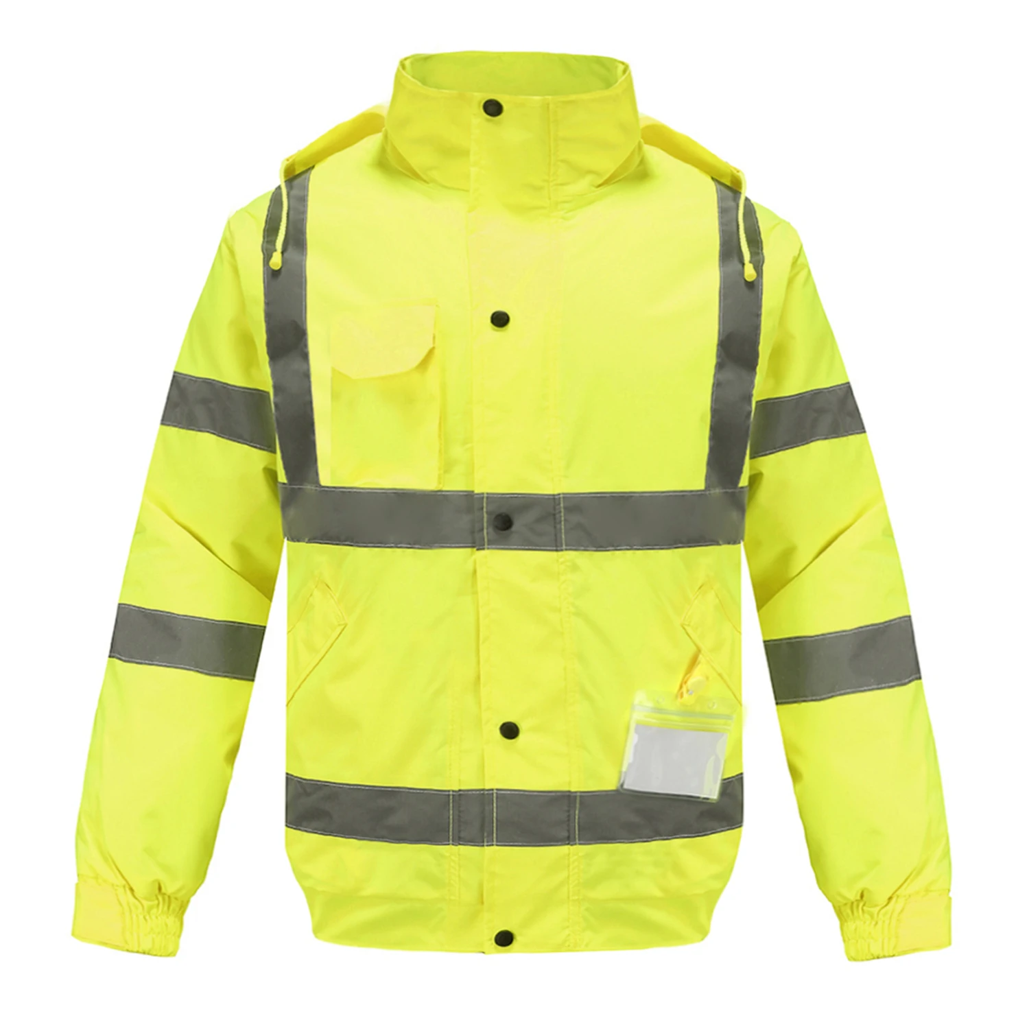 Chaqueta reflectante hivis Traffic, abrigo de seguridad fluorescente impermeable a prueba de viento, uniforme con capucha antiincrustante, envío gratis|Chaquetas de visibilidad| - AliExpress