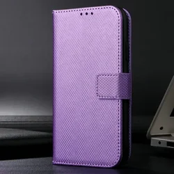 Leather Flip Case with Card Holder and Book Style Closure for Blackview Shark 9 5G (PURPLE)