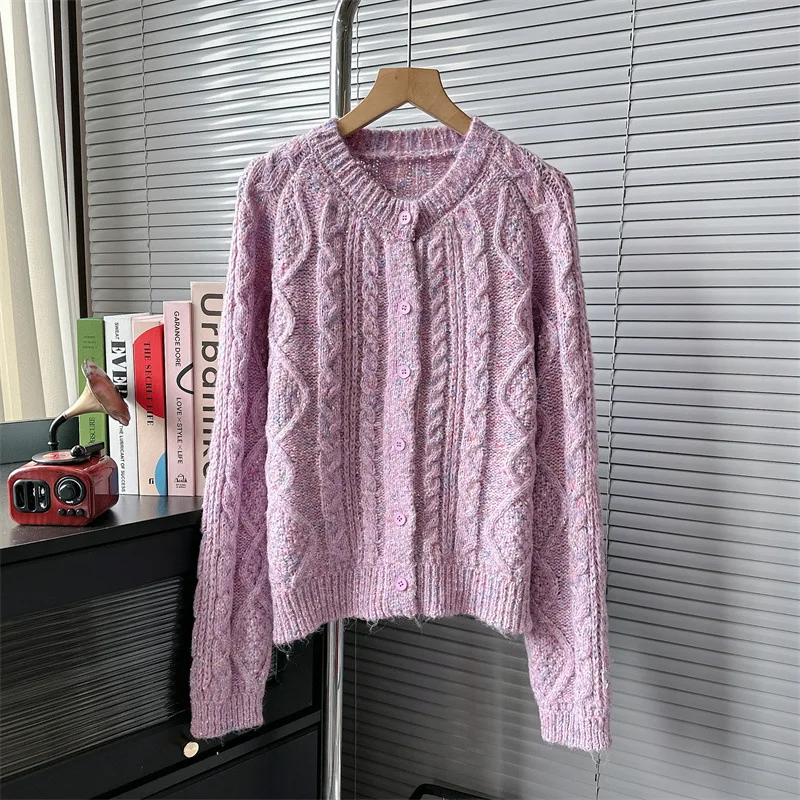 

Japanese style knit Twists cardigans for women spring Sweater full sleeves sweet jumper tops traf кардиган