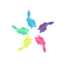 Support de stylo en Silicone pour enfants, 3 pièces/lot, outil d'apprentissage pour bébé, outil d'écriture, correcteur, stylo poisson, poignée, papeterie 