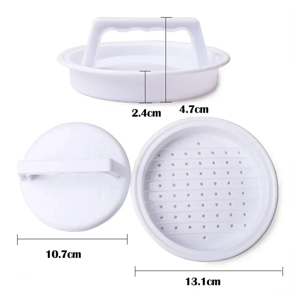 Round Shape Hamburger Press Tool Hamburger Meat Beef Grill Burger Press Patty Maker Mold Meat Tools Kitchen