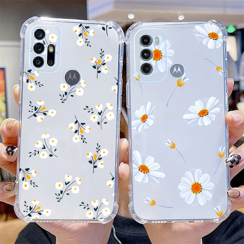 Delicate Flower Transparent Phone Case - Elegant Protective Cover