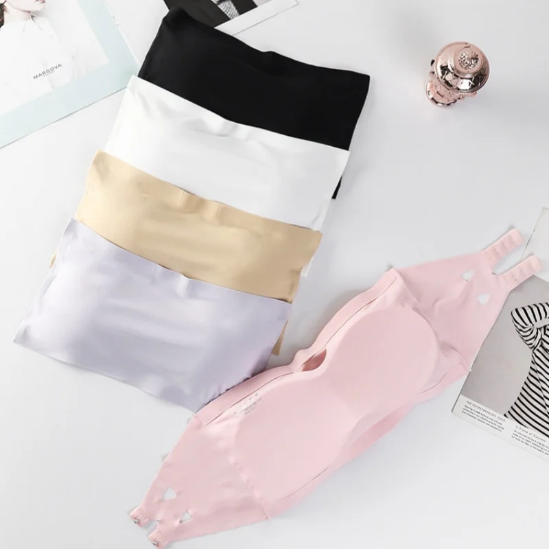 3Pcs/Set Strapless Bras Summer Tube Tops Women Seamless Underwear Invisible Wrapped Chest Female Bandeau Intimates women lingerie bra women tube tops