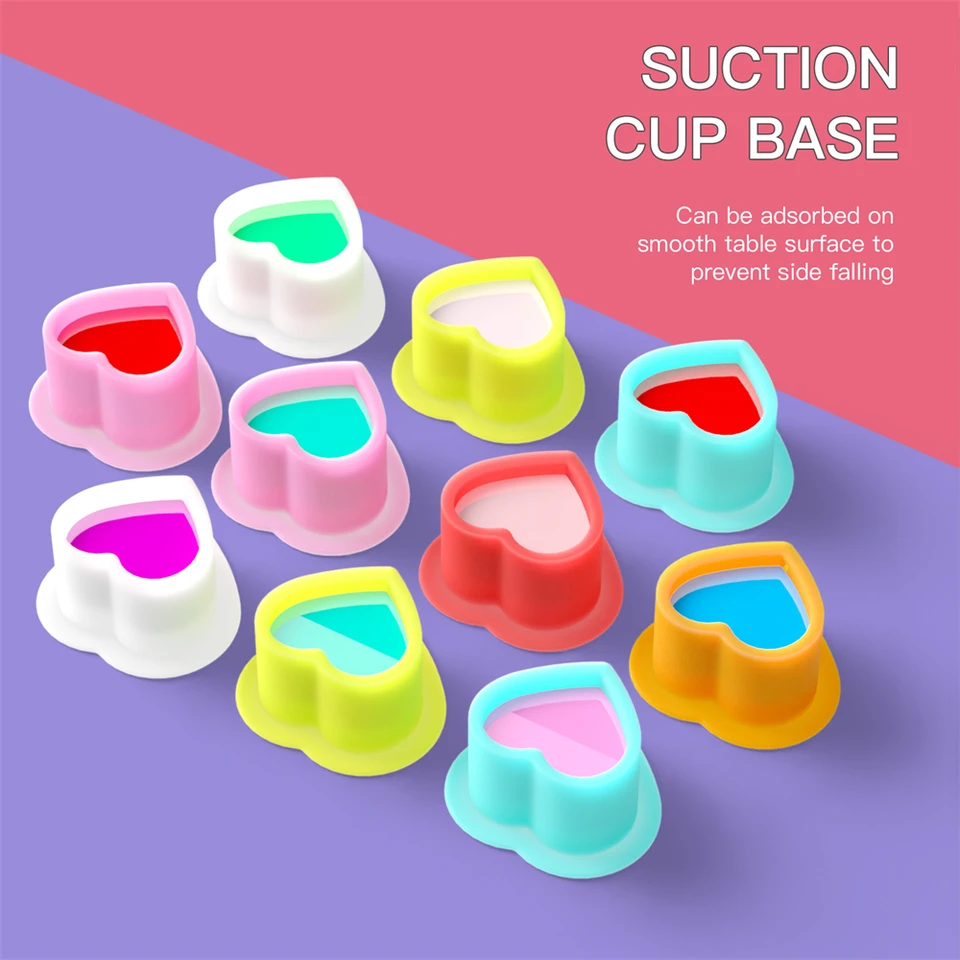 100Pcs Disposable Tattoo Silicone Heart Ink Cup Permanent Makeup Pigment  Holder Container Cap Tattoo Ink Accessories for Artist - AliExpress