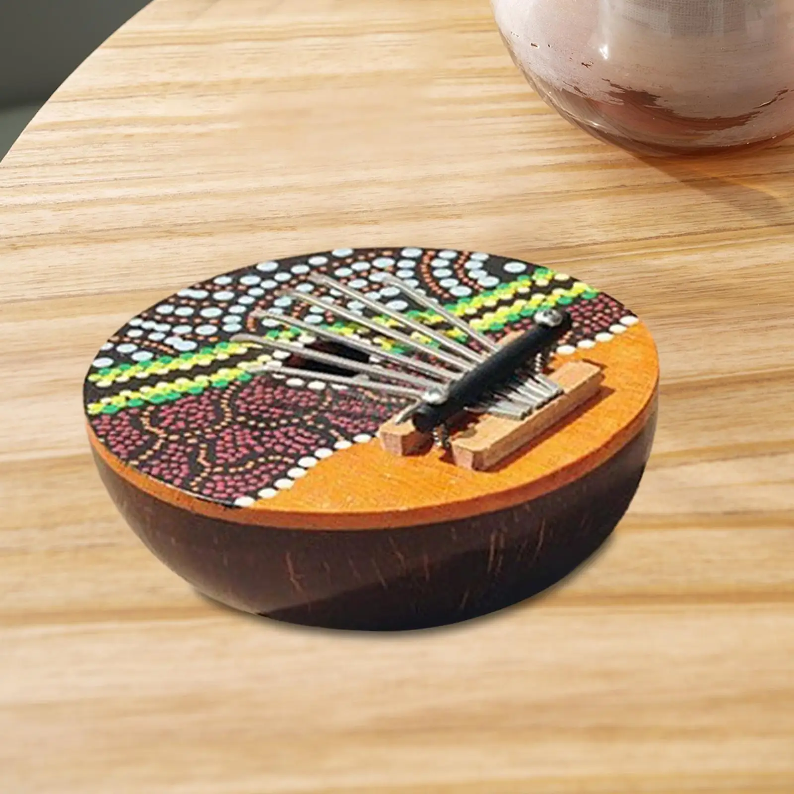 Kalimbas 7 Key Thumb Piano Coconut Shell Kalimba Music Instrument for Music