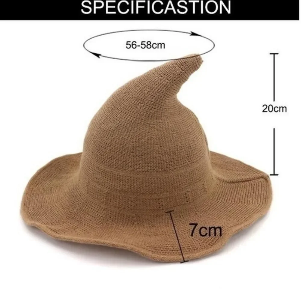 New Halloween Fashion Women Fold Caps Witch Hat Party Witch Hat Black Oxford Cloth Witch Hats Prop Decoration Hats Accessories