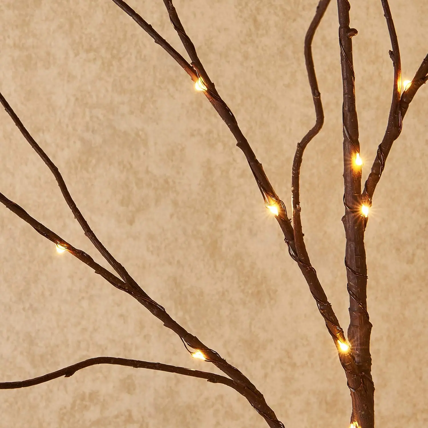 Lighted Twig Brown Branch with Fairy Lights 32in 150 LED Plug in Lighted Willow Branch for Christmas Wedding Party Decoration