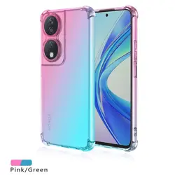 Shockproof Gradient TPU Protective Case for Honor 90 Smart (Pink Green)