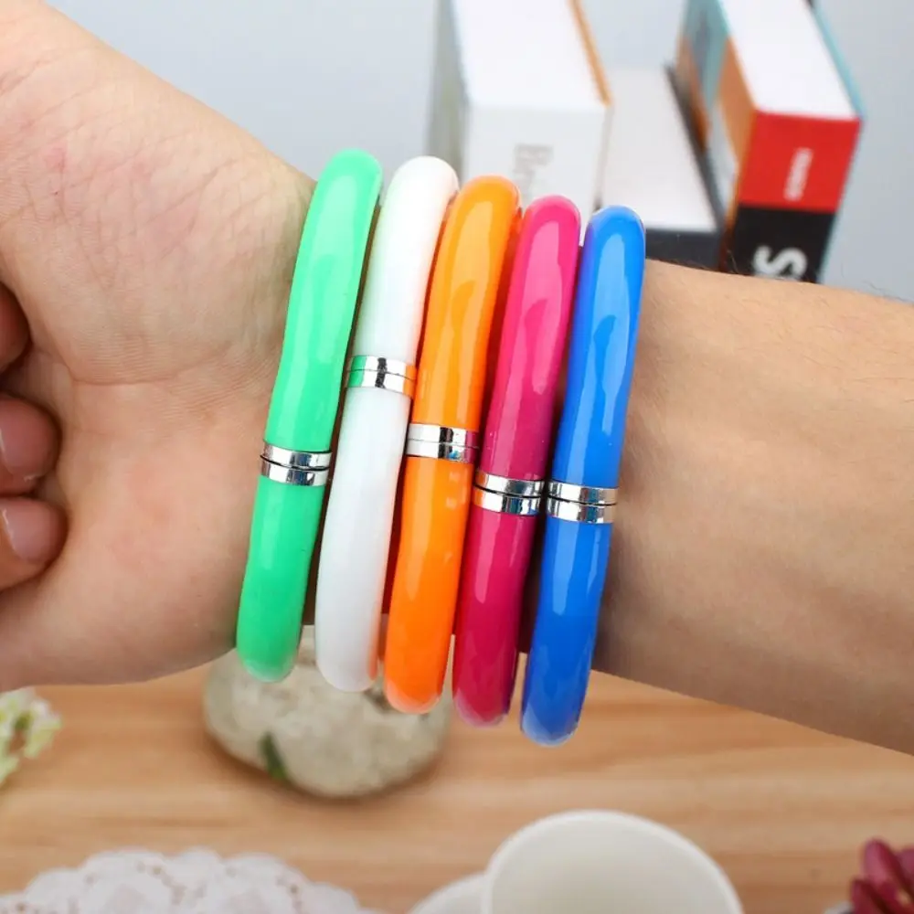 

6PCS School Office Supplies Blue Ink Student Gift Creative Stationery Gel Pen Bracelet Pen Wristband Shaped Ballpoint Pen