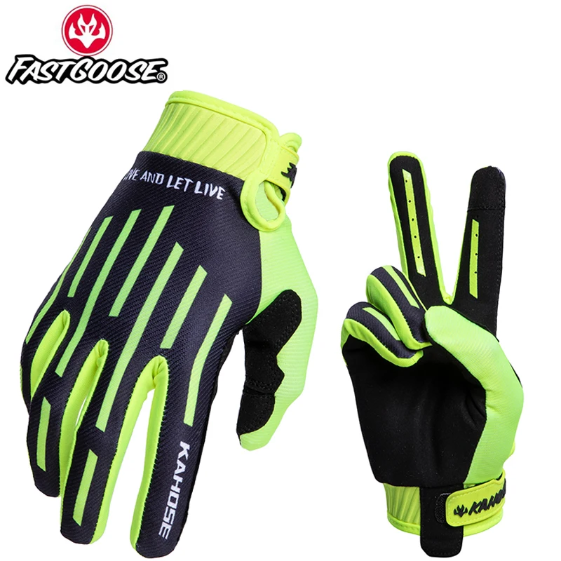 Cycling Gloves FASTGOOSE Skeleton Gloves Motorcycle Motocross Off Road MX BMX MTB ATV Guantes Moto Bicycle Touch Screen