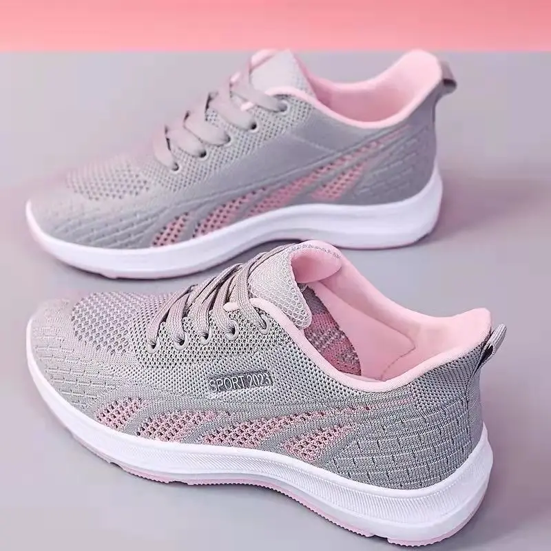 

Running Shoes Ladies Breathable Sneakers Summer Light Mesh Air Cushion Women's Sports Shoes Outdoor Lace Up Training Shoes