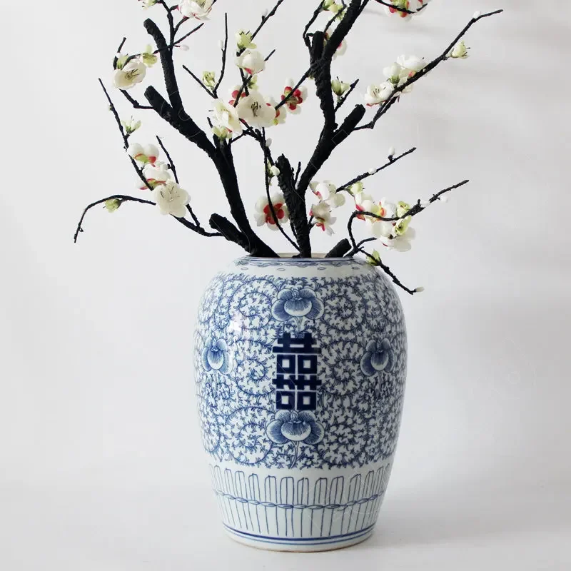 

Modern Style Ceramic Vases Blue and White Vase Hand-painted Ceramic Vase Decoration Household Living Room Decor Flower Pot Vases