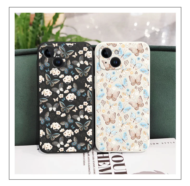 Butterflies Fly Phone Case For iPhone 14 13 12 11 Pro Max Mini X XR XS SE2020 8 7 Plus 6 6S Plus Cover- S1d7aa98a83e14ec38c80c55a18d73a38a